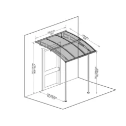 Palram - Canopia Canopy Vega 2000 Grey Clear -Shed And Soil Sales 12806781 1344833199733610