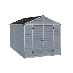 8x12ft Palram SkyLight Dark Grey Apex Shed