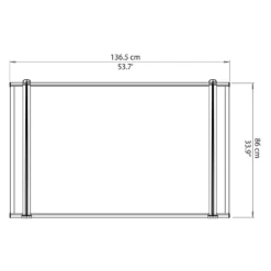 Palram - Canopia Canopy Neo 1350 Grey Twinwall -Shed And Soil Sales 12807312 1254833218227989