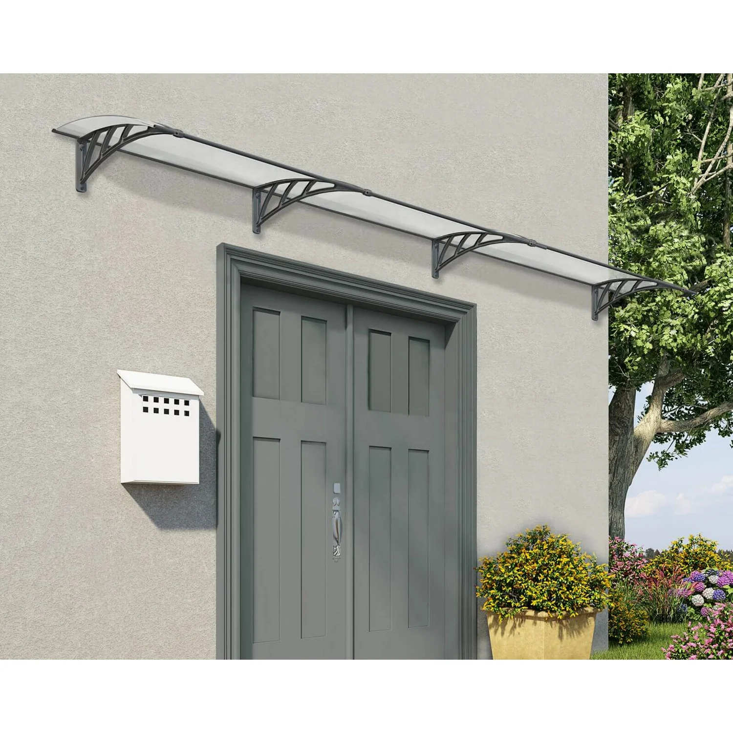 Palram - Canopia Canopy Neo 4050 Grey Twinwall 4 Palram - Canopia Canopy Neo 4050 Grey Twinwall - Image 2