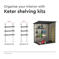 Keter Manor 6 X 4ft Outdoor Garden Pent Storage Shed - Beige/Brown 18 Keter Manor 6 X 4ft Outdoor Garden Pent Storage Shed - Beige/Brown -Shed And Soil Sales 12808002 1605036177192040