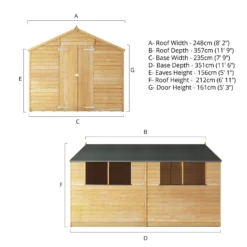 Mercia 12 X 8ft Overlap Double Door Apex Shed -Shed And Soil Sales 12809174 2585036364238701