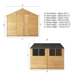 Mercia 10 X 8ft Overlap Double Door Apex Shed -Shed And Soil Sales 12809177 3545033314536159
