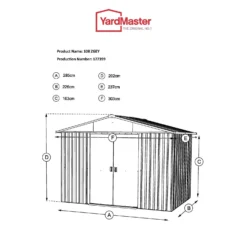 Yardmaster 10x8ft Apex Roof Metal Shed -Shed And Soil Sales 12809569 1304832956710747