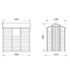 Forest Overlap 6 X 4ft Pressure Treated Apex Shed -Shed And Soil Sales 12810807 1864833195402567