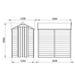 Forest Overlap 6 X 4ft Pressure Treated Apex Shed - No Window -Shed And Soil Sales 12810887 1174833194481582