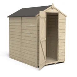 Forest Overlap 6 X 4ft Pressure Treated Apex Shed - No Window -Shed And Soil Sales 12810887 8474833194391630