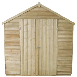 7x5ft Forest Natural Timber Overlap Apex Pressure Treated Wooden Shed -Shed And Soil Sales 12810891 1054833194568558