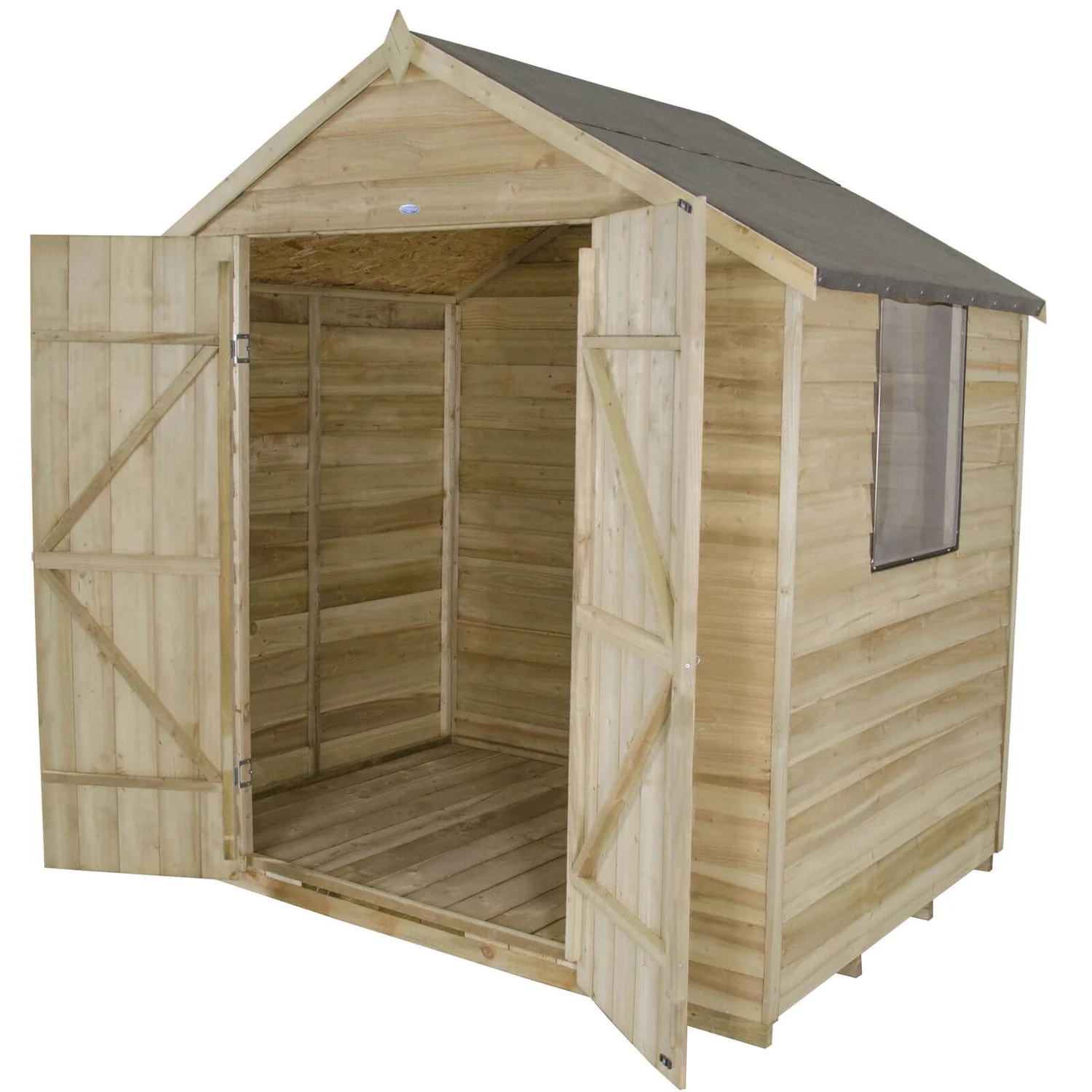 7x5ft Forest Natural Timber Overlap Pent Pressure Treated Wooden Shed 4 7x5ft Forest Natural Timber Overlap Pent Pressure Treated Wooden Shed - Image 2