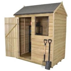 6x4ft Forest Natural Timber Overlap Reverse Apex Wooden Shed 12 6x4ft Forest Natural Timber Overlap Reverse Apex Wooden Shed -Shed And Soil Sales 12810897 1744833195075183