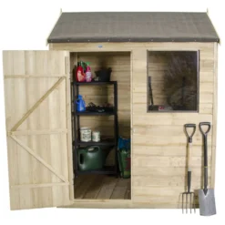 6x4ft Forest Natural Timber Overlap Reverse Apex Wooden Shed 15 6x4ft Forest Natural Timber Overlap Reverse Apex Wooden Shed -Shed And Soil Sales 12810897 5214833194870013