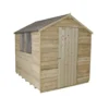 8x6ft Forest Natural Timber Overlap Apex Pressure Treated Wooden Shed -Shed And Soil Sales 12810904 1024845600137286