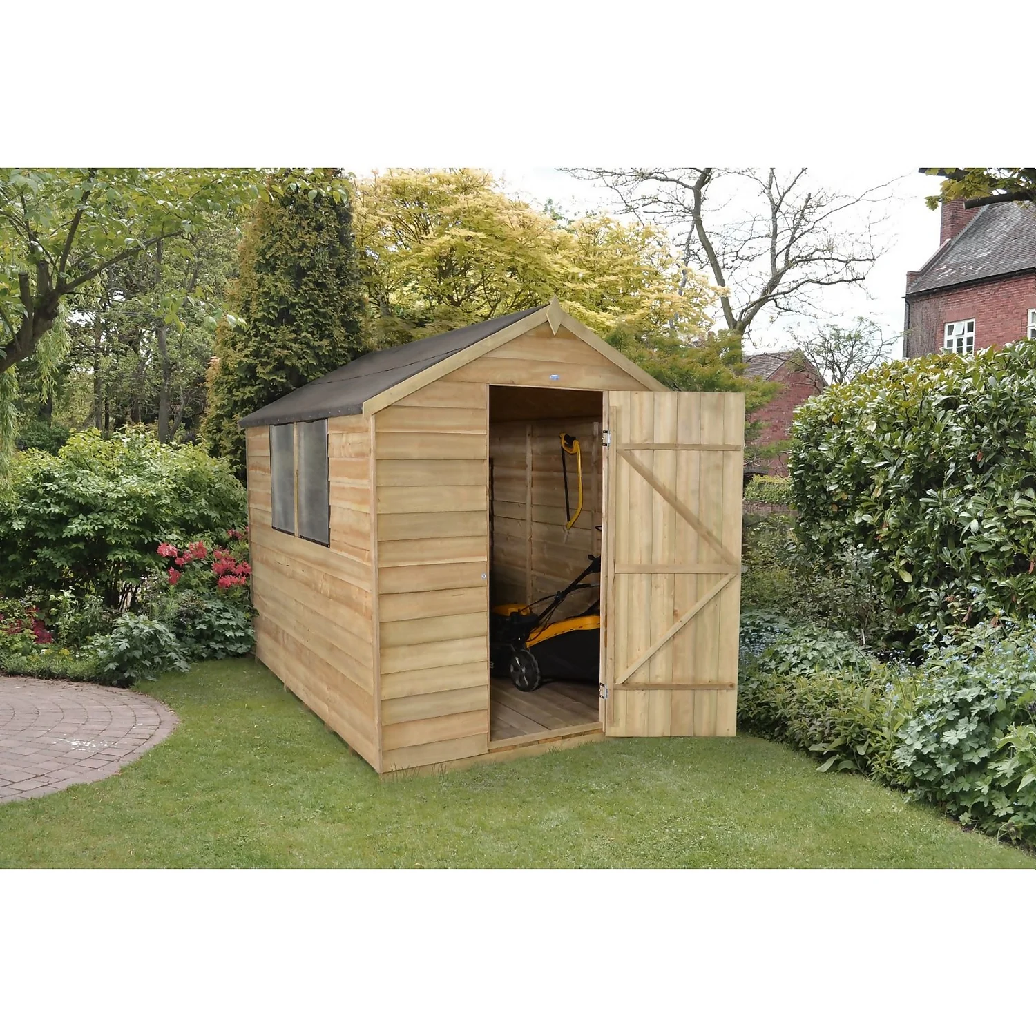 8x6ft Forest Natural Timber Overlap Apex Pressure Treated Wooden Shed 10 8x6ft Forest Natural Timber Overlap Apex Pressure Treated Wooden Shed - Image 8