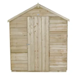 8x6ft Forest Natural Timber Overlap Apex Pressure Treated Wooden Shed -Shed And Soil Sales 12810910 9104833195350646