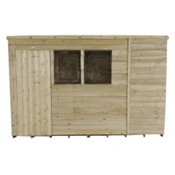 10x6ft Forest Natural Timber Overlap Pent Pressure Treated Wooden Shed -Shed And Soil Sales 12810915 1794833198382611