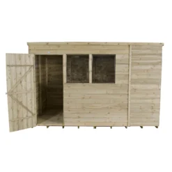 10x6ft Forest Natural Timber Overlap Pent Pressure Treated Wooden Shed -Shed And Soil Sales 12810915 2664833198207630