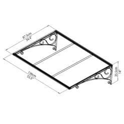 Palram - Canopia Canopy Venus 1350 Clear -Shed And Soil Sales 12810976 6284833201142140