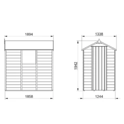 Forest 6 X 4ft Overlap Pressure Treated Apex Shed - Incl. Installation -Shed And Soil Sales 12814913 1634832986921647