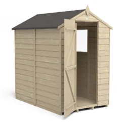 Forest 6 X 4ft Overlap Pressure Treated Apex Shed - Incl. Installation -Shed And Soil Sales 12814913 8964832987246862