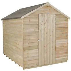 8x6ft Forest Wooden Overlap Pressure Treated Apex Shed -incl. Installation -Shed And Soil Sales 12814915 1254845696347556