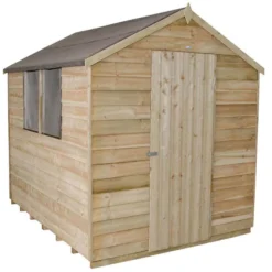 8x6ft Forest Wooden Overlap Pressure Treated Apex Shed -incl. Installation -Shed And Soil Sales 12814916 5444832992191300