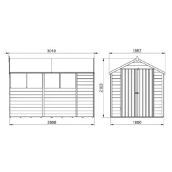 Forest 10 X 6ft Overlap Pressure Treated Apex Shed - Double Door -incl. Installation -Shed And Soil Sales 12814917 1384832992762203