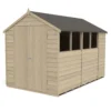 Forest 10 X 6ft Overlap Pressure Treated Apex Shed - Double Door -incl. Installation -Shed And Soil Sales 12814917 4244831951932015