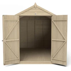 Forest 10 X 6ft Overlap Pressure Treated Apex Shed - Double Door -incl. Installation -Shed And Soil Sales 12814917 7584832992825602