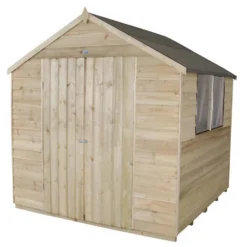 7x7ft Forest Wooden Overlap Pressure Treated Apex Shed -incl. Installation -Shed And Soil Sales 12814920 1724845696876426