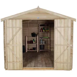 12x8ft Forest Wooden Overlap Pressure Treated Apex Shed -incl. Installation -Shed And Soil Sales 12815043 1934845697615512
