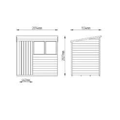 7x5ft Forest Wooden Overlap Pressure Treated Pent Shed -incl. Installation -Shed And Soil Sales 12815049 2124845698214834