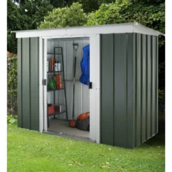 Yardmaster 6x4ft Hercules Deluxe Pent Metal Shed -Shed And Soil Sales 12817548 5424833224269749