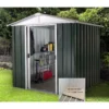 Yardmaster 6x8ft Hercules Deluxe Apex Metal Shed With Floor Frame -Shed And Soil Sales 12817650 6594924202470242