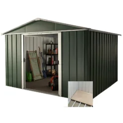 Yardmaster 10x13ft Hercules Deluxe Apex Metal Shed With Floor Frame -Shed And Soil Sales 12817658 5904924203087657