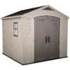 Keter Factor 8 X 8ft Outdoor Garden Apex Storage Shed - Beige/Brown -Shed And Soil Sales 12817716 1334895621487957