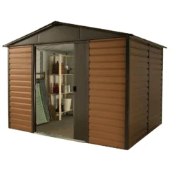 Yardmaster 10x8ft Woodgrain Metal Shed -Shed And Soil Sales 12817731 4154833226371423
