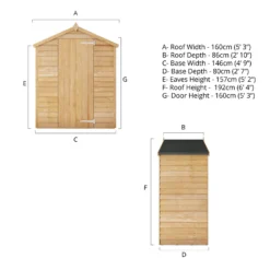 Mercia 5x3ft Overlap Apex Windowless Wooden Shed -Shed And Soil Sales 12819793 8535012836344552