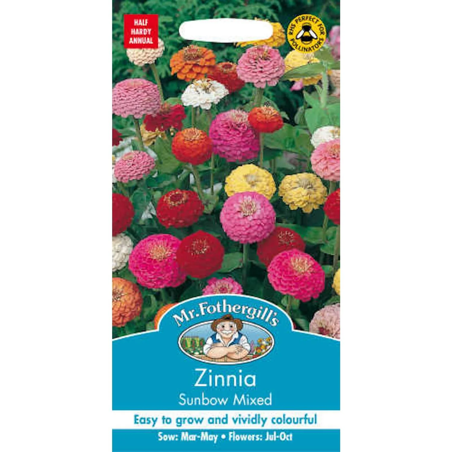 Mr. Fothergill's Zinnia Sunbow Mixed Seeds 3 Mr. Fothergill's Zinnia Sunbow Mixed Seeds