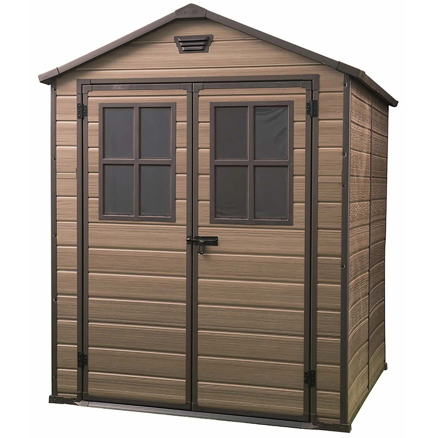 Keter Scala 6 X 8ft Outdoor Garden Apex Storage Shed - Brown 3 Keter Scala 6 X 8ft Outdoor Garden Apex Storage Shed - Brown