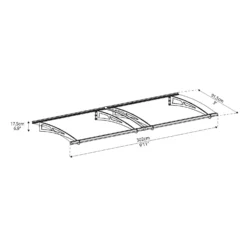 Palram - Canopia Canopy Aquila 3000 Grey Clear -Shed And Soil Sales 12821841 5654833200018391