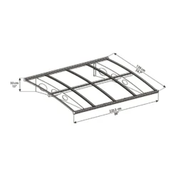 Palram - Canopia Canopy Herald 2230 Grey Clear -Shed And Soil Sales 12821842 1034833173770359