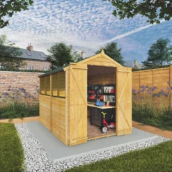 Mercia 8 X 6ft Overlap Double Door Apex Shed -Shed And Soil Sales 12822309 1605029433376333