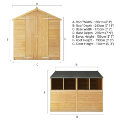 Mercia 8 X 6ft Overlap Double Door Apex Shed -Shed And Soil Sales 12822309 3555029433572635