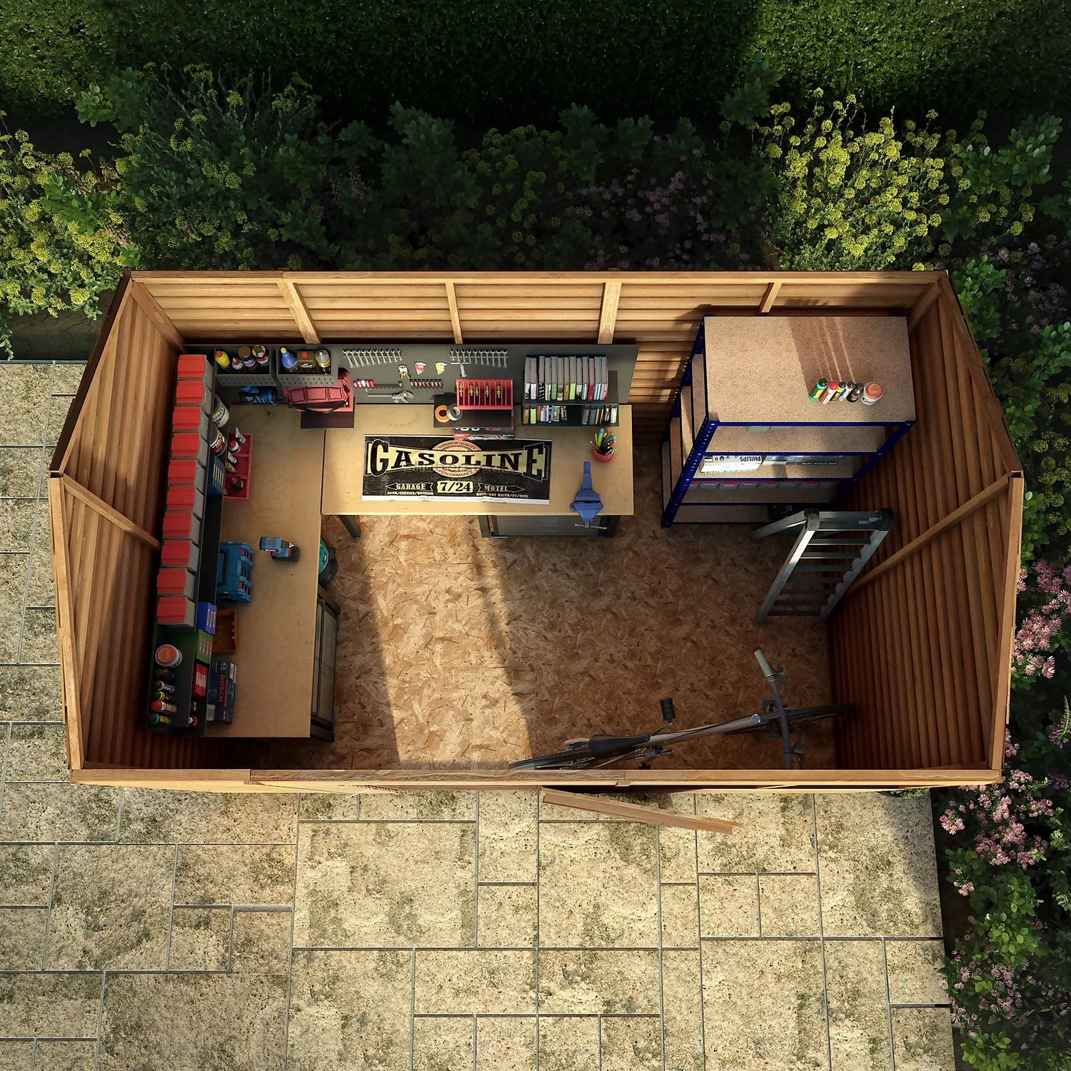 Mercia 10 X 6ft Overlap Reverse Apex Shed 10 Mercia 10 X 6ft Overlap Reverse Apex Shed - Image 8