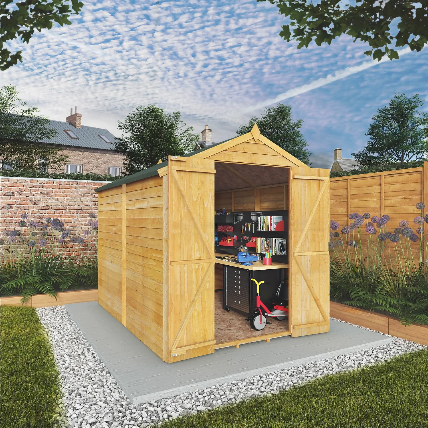 Mercia 8 X 6ft Overlap Apex Windowless Shed - Installation Included 4 Mercia 8 X 6ft Overlap Apex Windowless Shed - Installation Included - Image 2