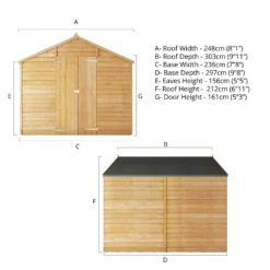 Mercia 10 X 8ft Overlap Apex Windowless Shed - Installation Included -Shed And Soil Sales 12822597 1275033314038192