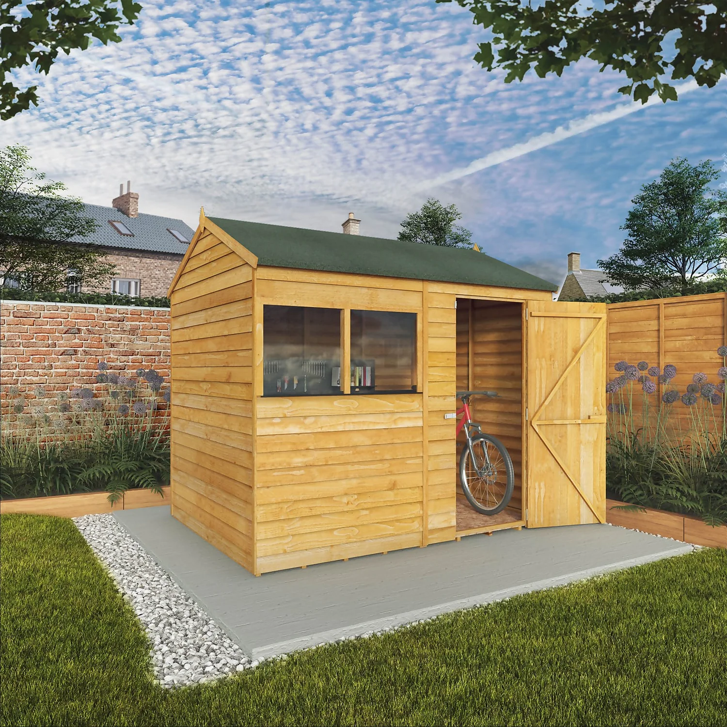 Mercia 8 X 6ft Overlap Reverse Apex Shed - Installation Included 4 Mercia 8 X 6ft Overlap Reverse Apex Shed - Installation Included - Image 2