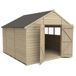 Forest 10 X 10ft Overlap Pressure Treated Double Door Apex Shed -Shed And Soil Sales 12823848 6894833219639501