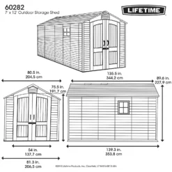 Lifetime 7 X 12ft Outdoor Storage Shed -Shed And Soil Sales 12826345 1445012584302966
