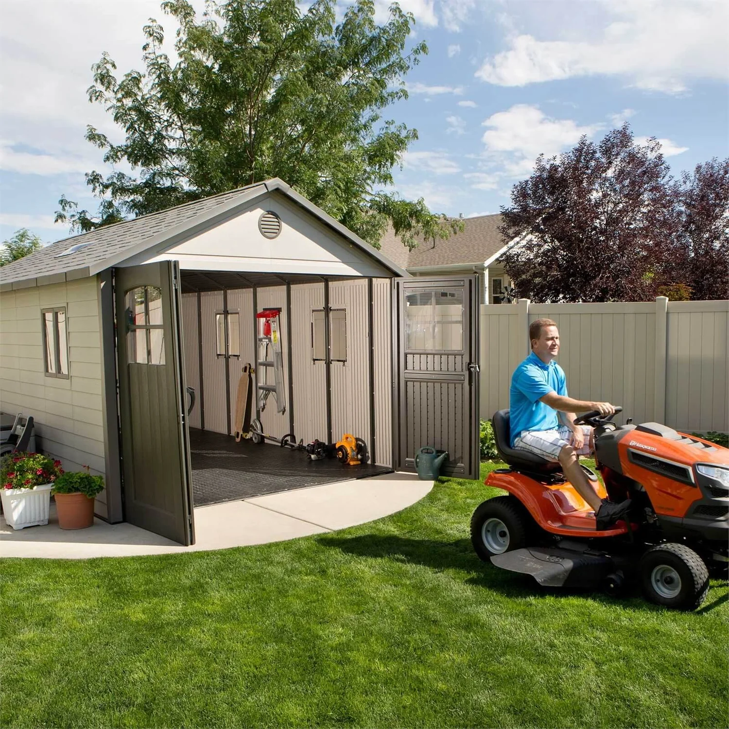 Lifetime 11x21 Ft Outdoor Storage Shed 4 Lifetime 11x21 Ft Outdoor Storage Shed - Image 2